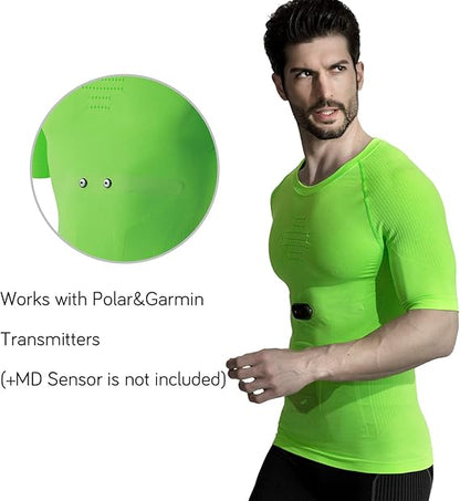 Men’s Cool Dry Compression Shirt with Heart Rate Monitor